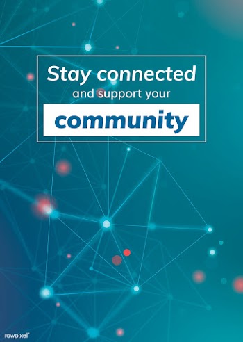 Stay connected and support your community during coronavirus pandemic .. | Free  illustration - 2310250