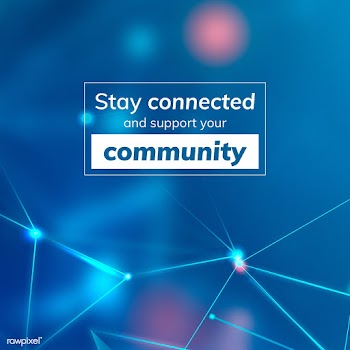 Stay connected and support your community social banner template vecto.. | Free  vector - 2309280