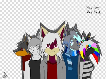 Stay furry, stay proud., anime characters transparent background PNG clipart