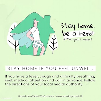 Stay home if you feel unwell during coronavirus outbreak social templa.. | Free  vector - 2315409