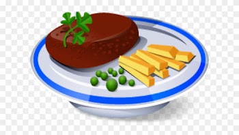 Steak Clipart Home Cooked Meal - Plate Of Food Icon
