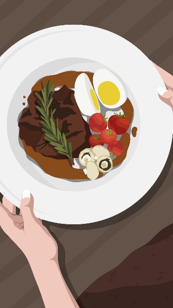 Steak dinner iPhone wallpaper, realistic | Free Photo Illustration - rawpixel