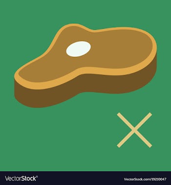 Steak flat icon isolated on background steak on vector image