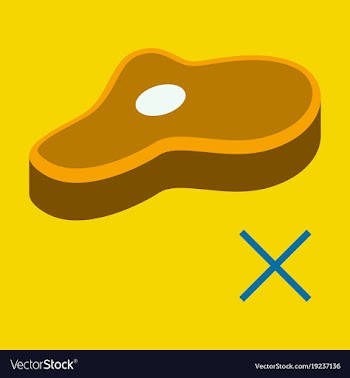 Steak flat icon isolated on background steak on vector image