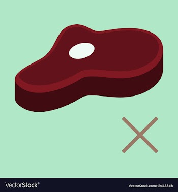 Steak flat icon isolated on background steak on vector image