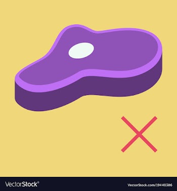 Steak flat icon isolated on background steak on vector image
