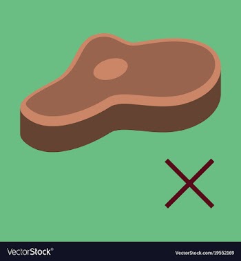 Steak flat icon isolated on background steak on vector image