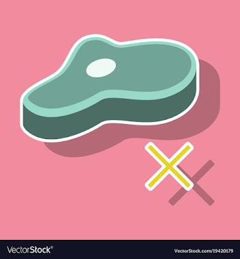 Steak sticker icon isolated on background steak vector image