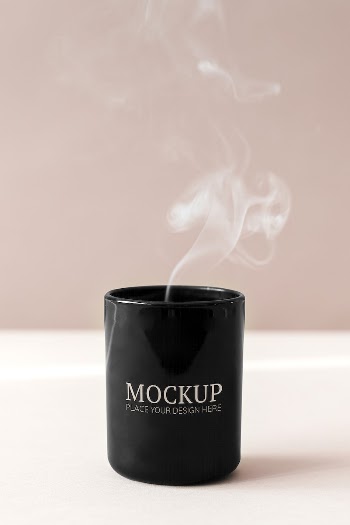Steaming black coffee cup mockup | Free PSD Mockup - rawpixel