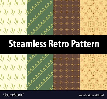  					Steamless Retro pattern vector image														