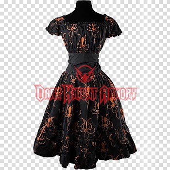 Steampunk Dress Corset Victorian fashion Gothic fashion, Octopus watercolor transparent background PNG clipart