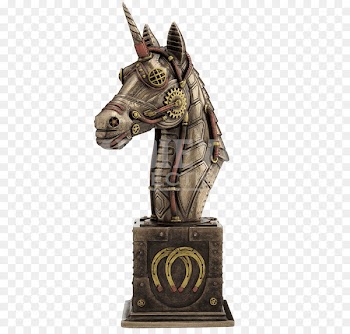 Steampunk Figurine Unicorn Bust Horse - unicorn 