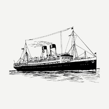 Steamship drawing, vintage vehicle illustration | Free PSD - rawpixel