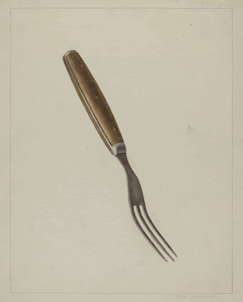 Steel Fork (ca.1938) by Fred | Free Photo - rawpixel