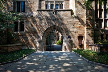 Steel Gate of Brown Brick Building
