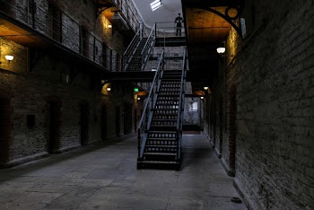 Steel Staircase In An Alley 