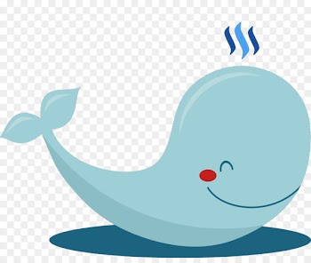 Steemit Whale Cryptocurrency Blockchain Clip art - nautical vector 