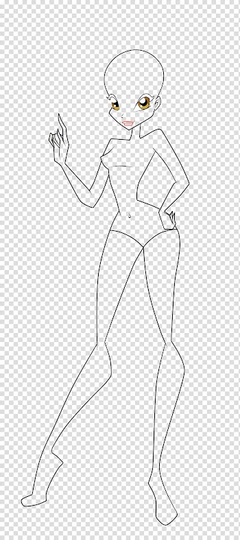 Stella Sophix Base, woman line art transparent background PNG clipart