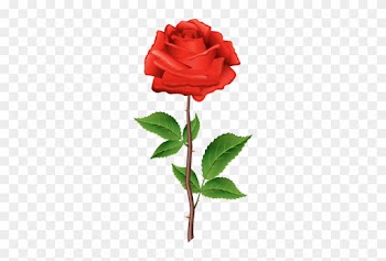 Stem Red Rose Png Clipart - Rose Clip Art Png