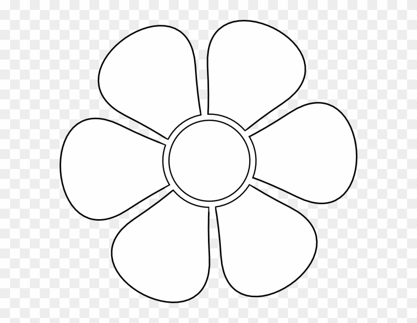 Stencil Clip Art At Clker - 6 Petal Flower Template