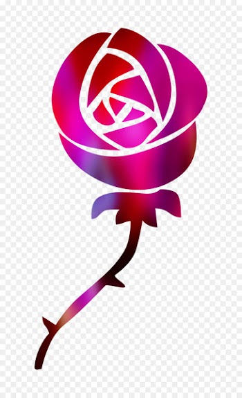 Stencil Design Rose Paint Image -  