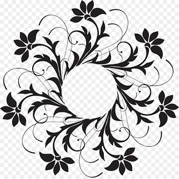 Stencil, Drawing, Art, Leaf, Blackandwhite PNG