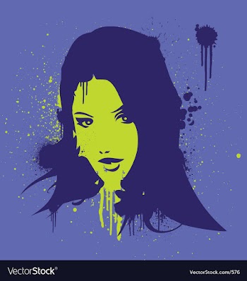 Stencil gal vector image