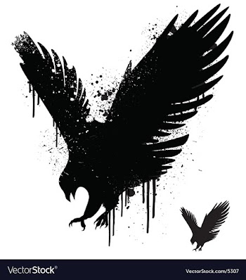 Stencil hawk vector image