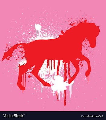 Stencil horse vector image