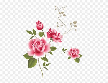 Stencil Rosa - Pink Roses Clip Art