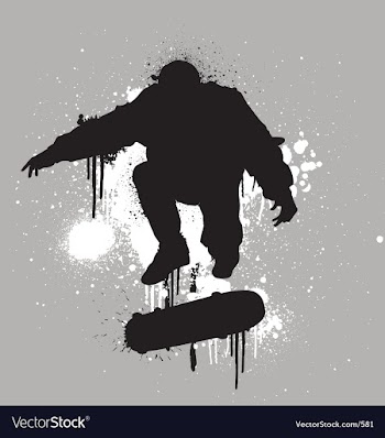 Stencil skater vector image