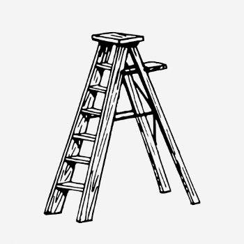 Stepladder drawing, vintage object illustration. | Free Photo - rawpixel