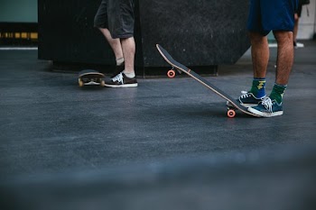 Stepping On Skateboard