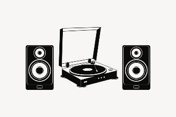 Stereo clipart, drawing illustration vector. | Free Vector Illustration - rawpixel