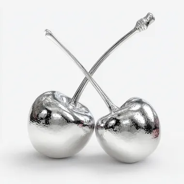 Sterling Silver Metallic Cherries Sterling Silver Metallic Cherries