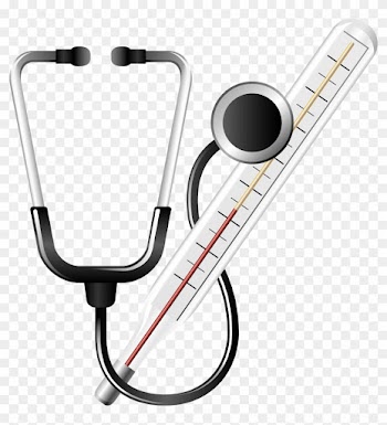 Stethoscope And Medical Thermometer Clipart Web Clipart - Stethoscope Thermometer