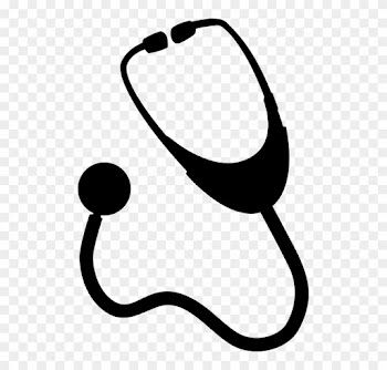 Stethoscope, Doctor, Nurse, Medical - Stethoscope Black And White