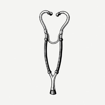 Stethoscope drawing, medical tool vintage | Free PSD - rawpixel