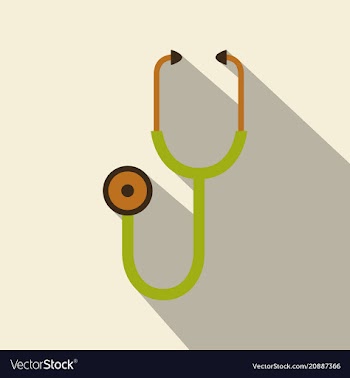 Stethoscope icon on transparent background vector image