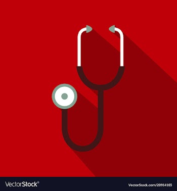 Stethoscope icon on transparent background vector image