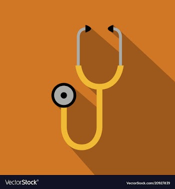 Stethoscope icon on transparent background vector image