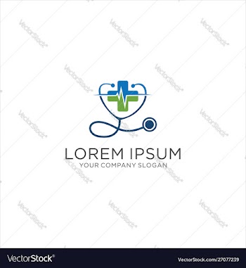Stethoscope medical logo icon stock vector image
