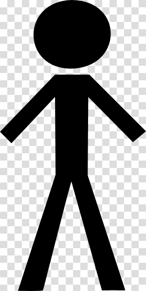 Stick Figure - Black Clip Art at pngio.com - vector clip art online ...