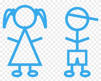 Stick Figure Children By Clkerfreevectorimages On Pixabay - Boy And A Girl Stick Figure