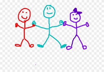 Stick Figure Children Clipart - Small Family Stick Figure
