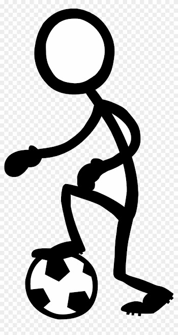 Stick Figure Football Drawing Clip Art - Soccer Player Stick Figure Png