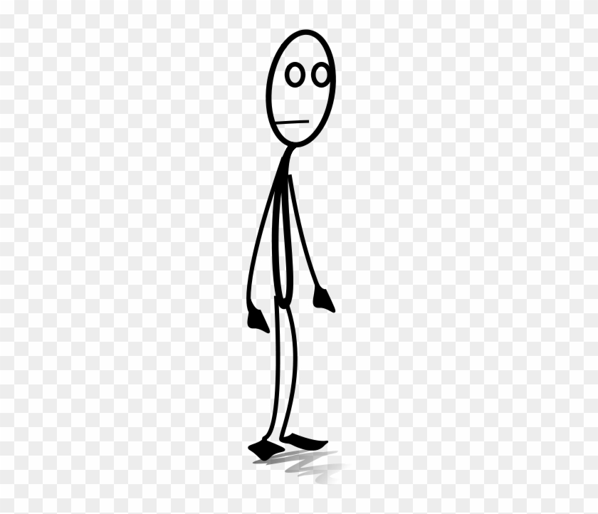 Stick Man Clipart - Sad Stickman