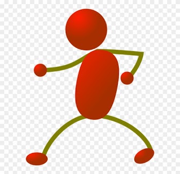 Stick People Dancing Clipart - Red Stick Man Clipart