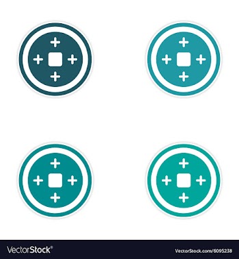 Sticker assembly Chinese coins vector image
