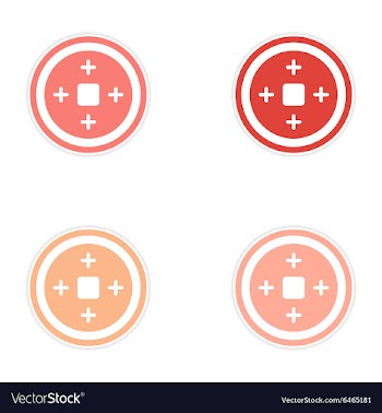 Sticker assembly Chinese coins vector image